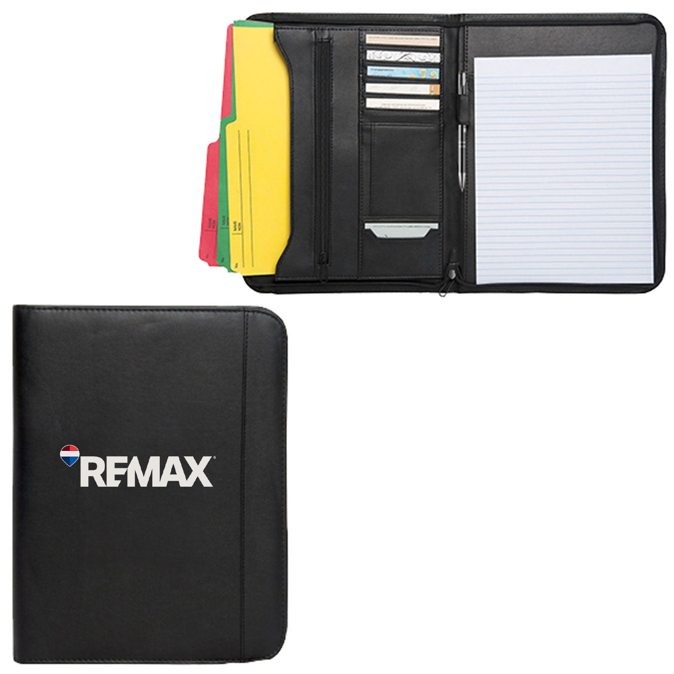 Zippered Notepad Portfolio - Full Color Logo - Print