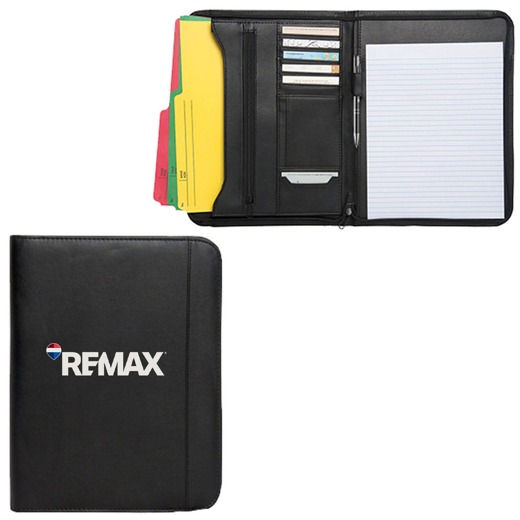 Zippered Notepad Portfolio - Full Color Logo - Print