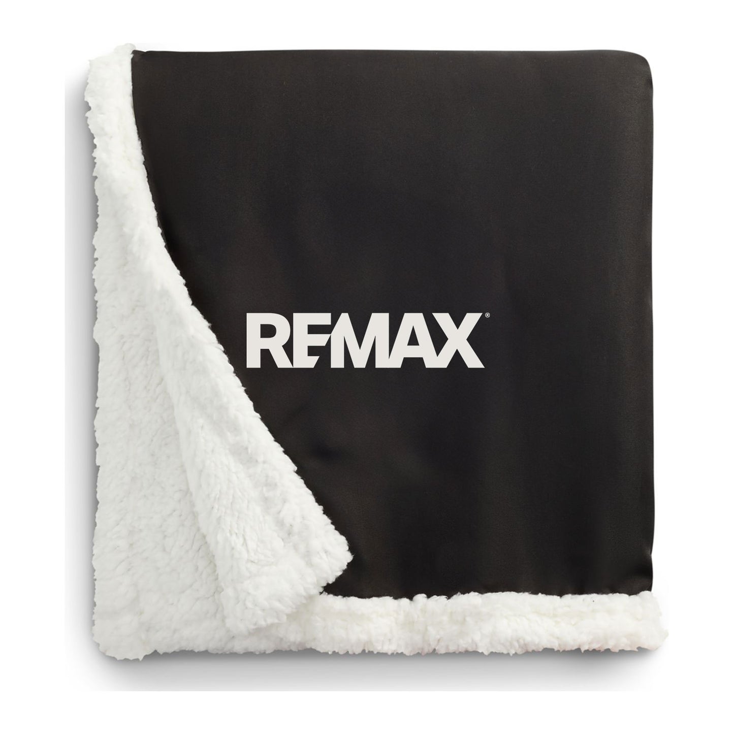 50" x 60" Super Soft Large Fleece Sherpa Blanket - One Color Logo - Embroidered