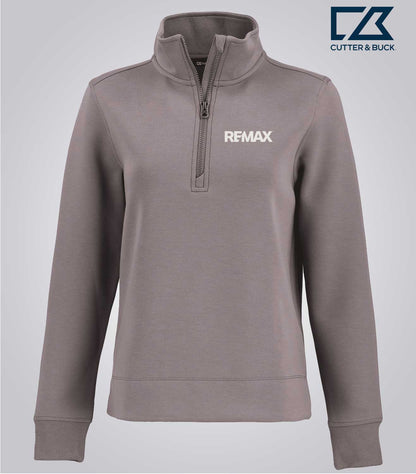 Cutter & Buck Roam Epic Versatility Recycled Womens Quarter Zip Pullover - Brand Refresh - Embroidered