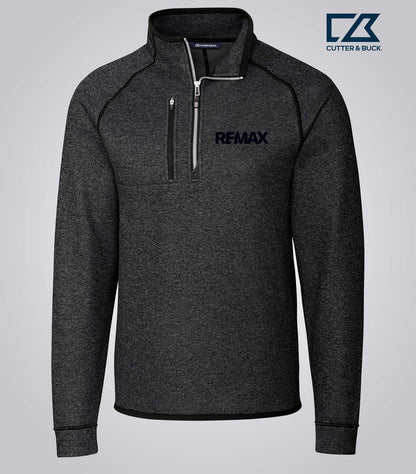 Cutter & Buck Mainsail Sweater-Knit Mens Half Zip Pullover Jacket - Brand Refresh - One Color Logo - Embroidered