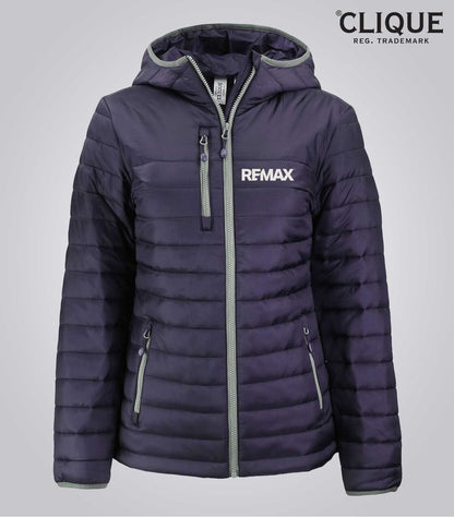 Clique Valhalla Full Zip Womens Puffer Jacket - Brand Refresh - One Color Logo - Embroidered