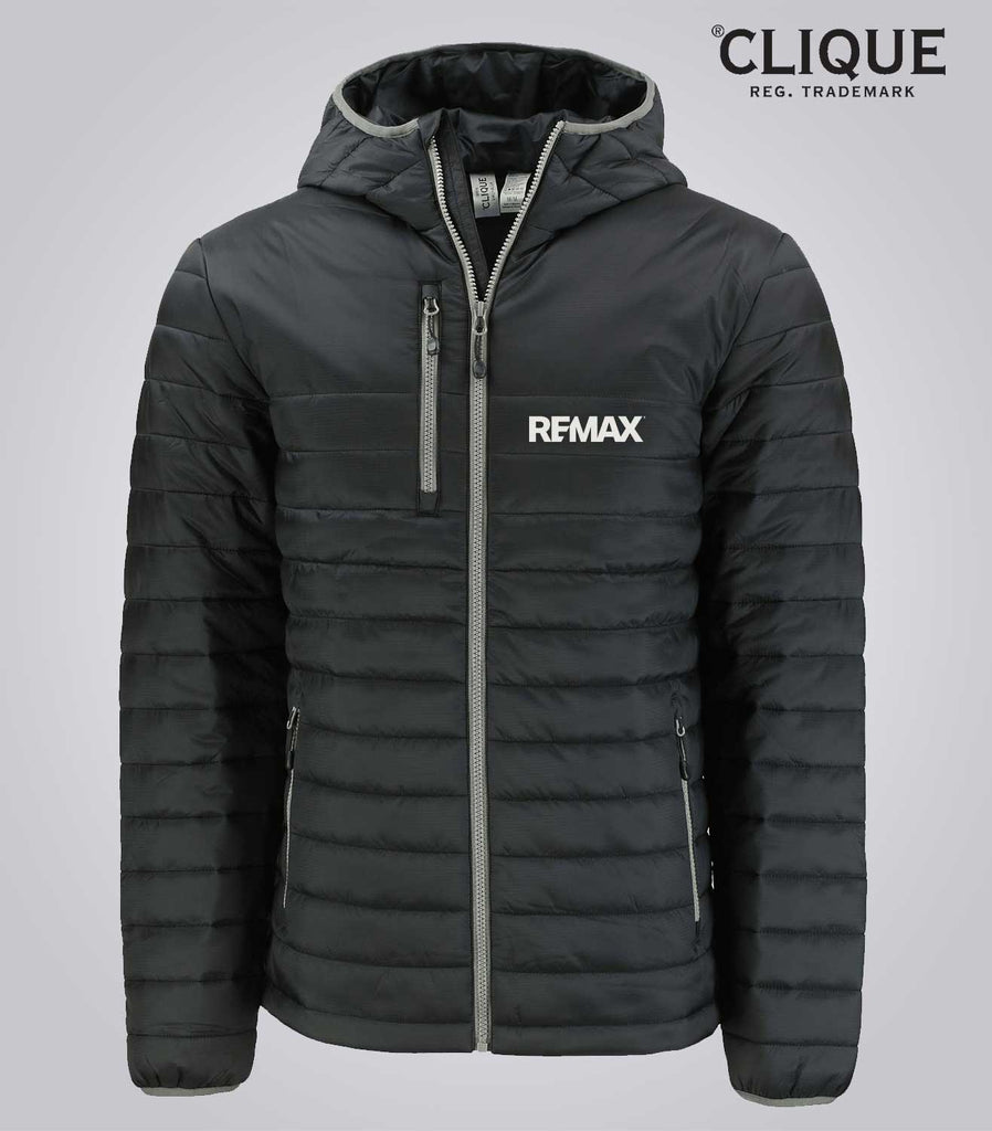 Clique Valhalla Full Zip Mens Puffer Jacket- Brand Refresh - One Color Logo - Embroidered