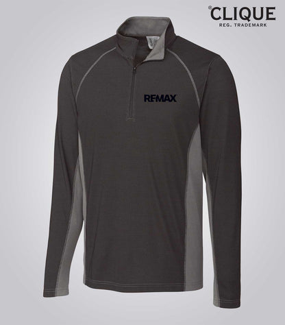 Clique Ice Pique Colorblock Mens Half Zip Tech Pullover - Brand Refresh - One Color Logo - Embroidered
