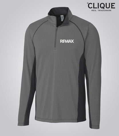 Clique Ice Pique Colorblock Mens Half Zip Tech Pullover - Brand Refresh - One Color Logo - Embroidered