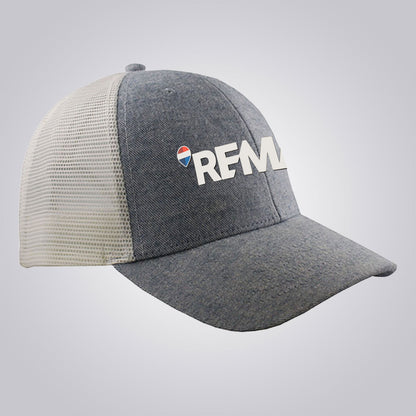 Adult Premium Two-Tone Heather Cotton Trucker Cap - Brand Refresh - Full Color 3D Silicone Patch