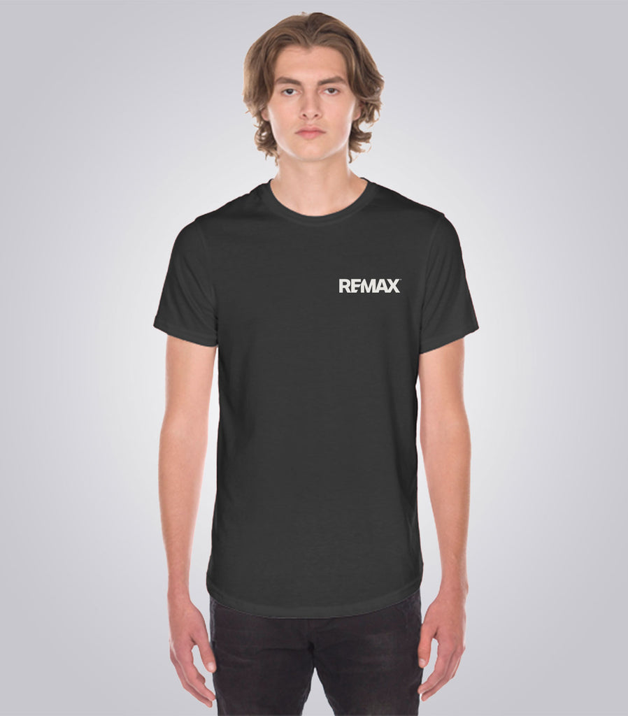 Men's Scoop Bottom T-Shirt - Brand Refresh - One Color Logo - PRINT