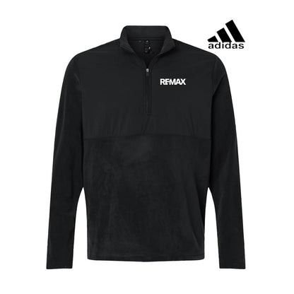 Black Adidas pullover with REMAX logo on a white background