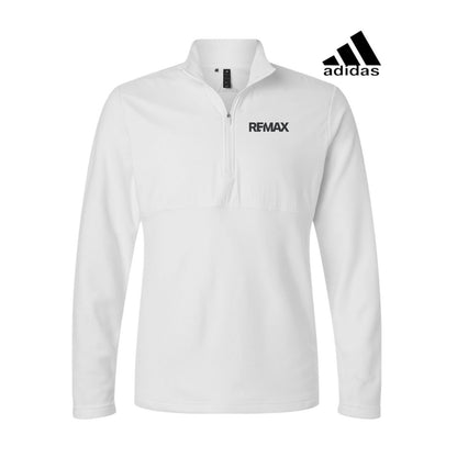 White jacket with Remax logo on a white background, featuring Adidas branding.