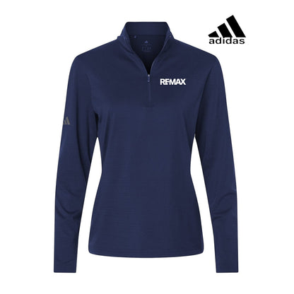 Navy long-sleeve shirt with Adidas logo on a white background