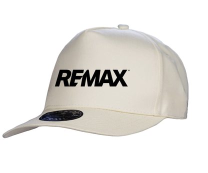 White cap with REMAX logo on a white background