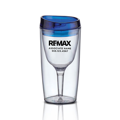 Vino Wine Tumbler 8oz - Brand Refresh - One Color Logo - Custom Branded