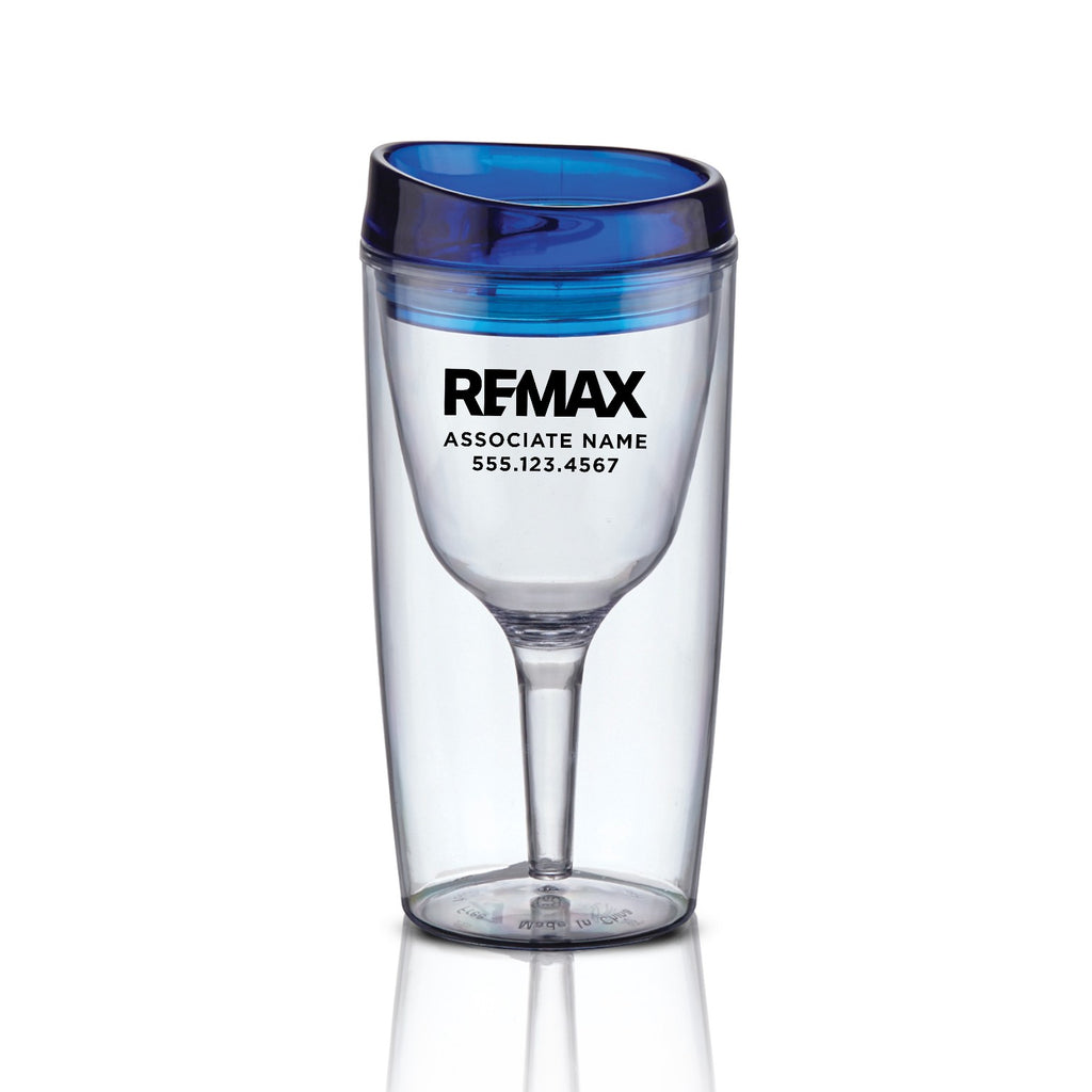 Vino Wine Tumbler 8oz - Brand Refresh - One Color Logo - Custom Branded