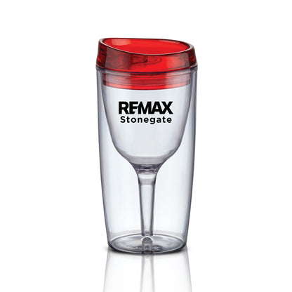 Vino Wine Tumbler 8oz - Brand Refresh - One Color Logo - Custom Branded
