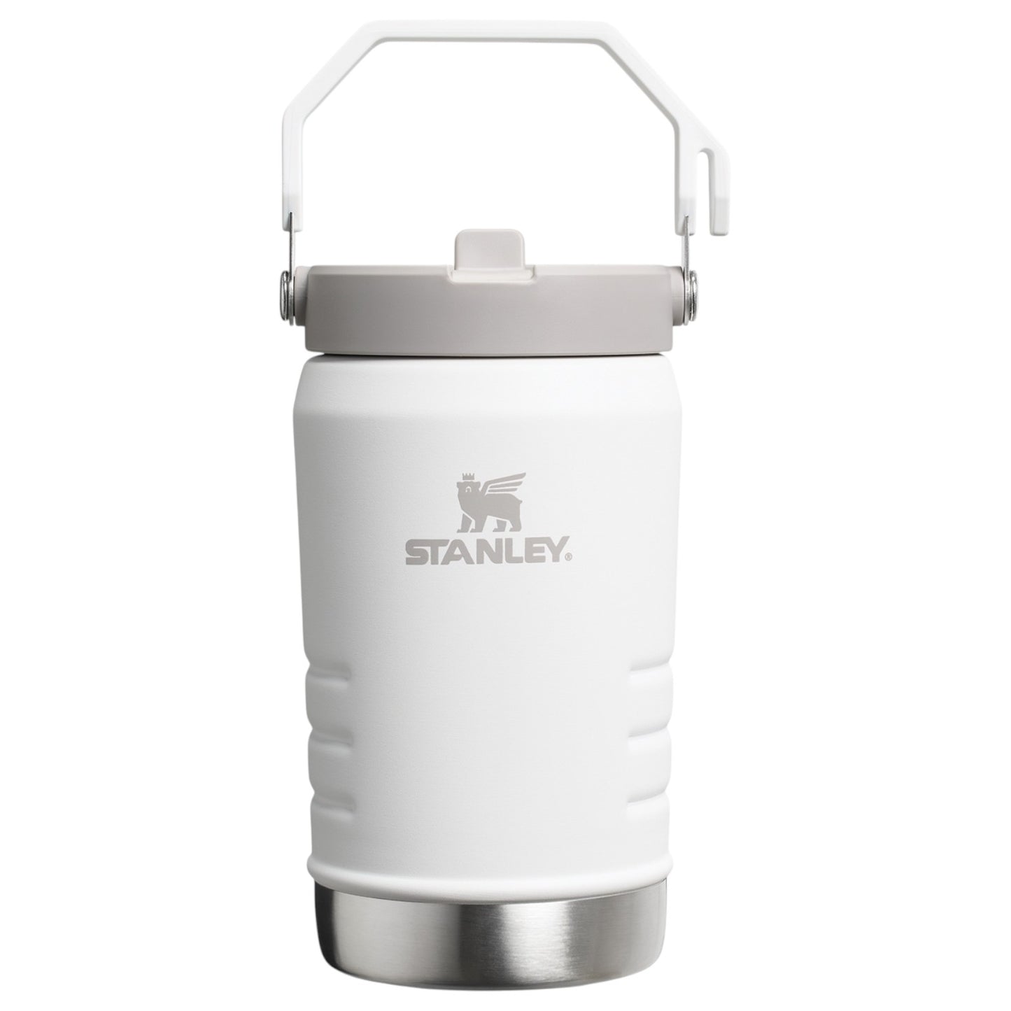 White Stanley insulated drink container on a white background