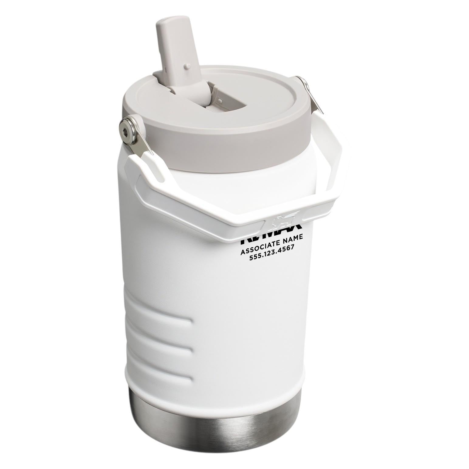 White and silver water filter on a white background