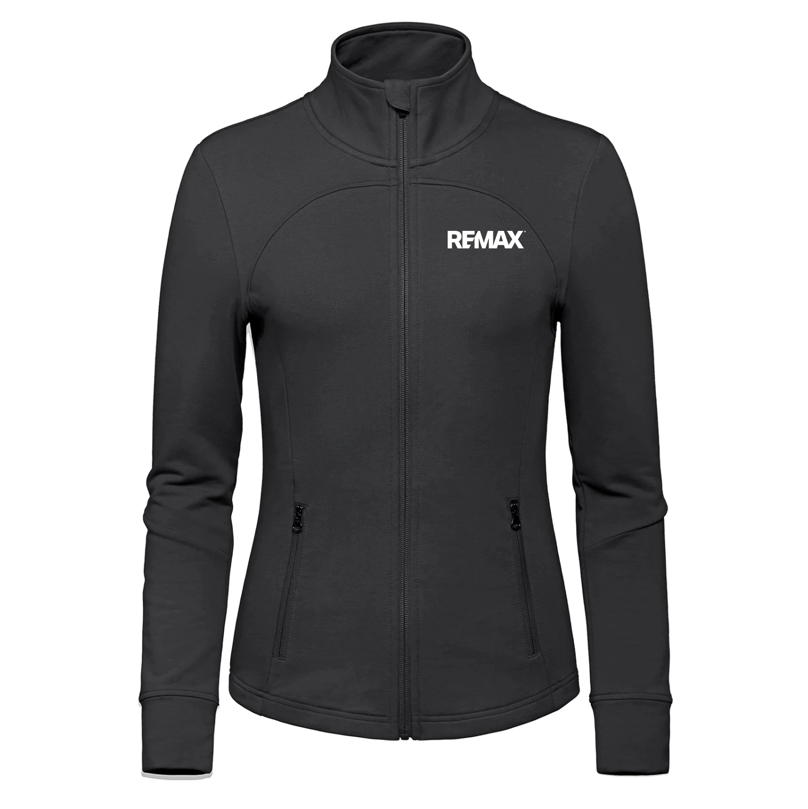 Black jacket with REMAX logo on a white background