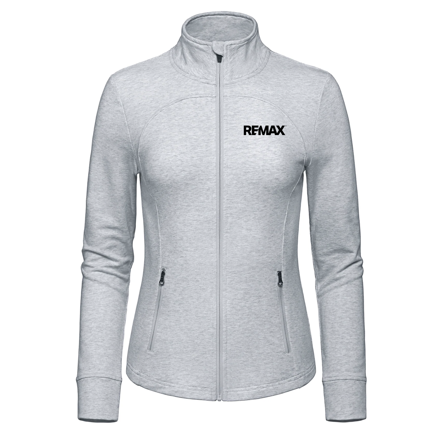 Gray jacket with REMAX logo on a white background