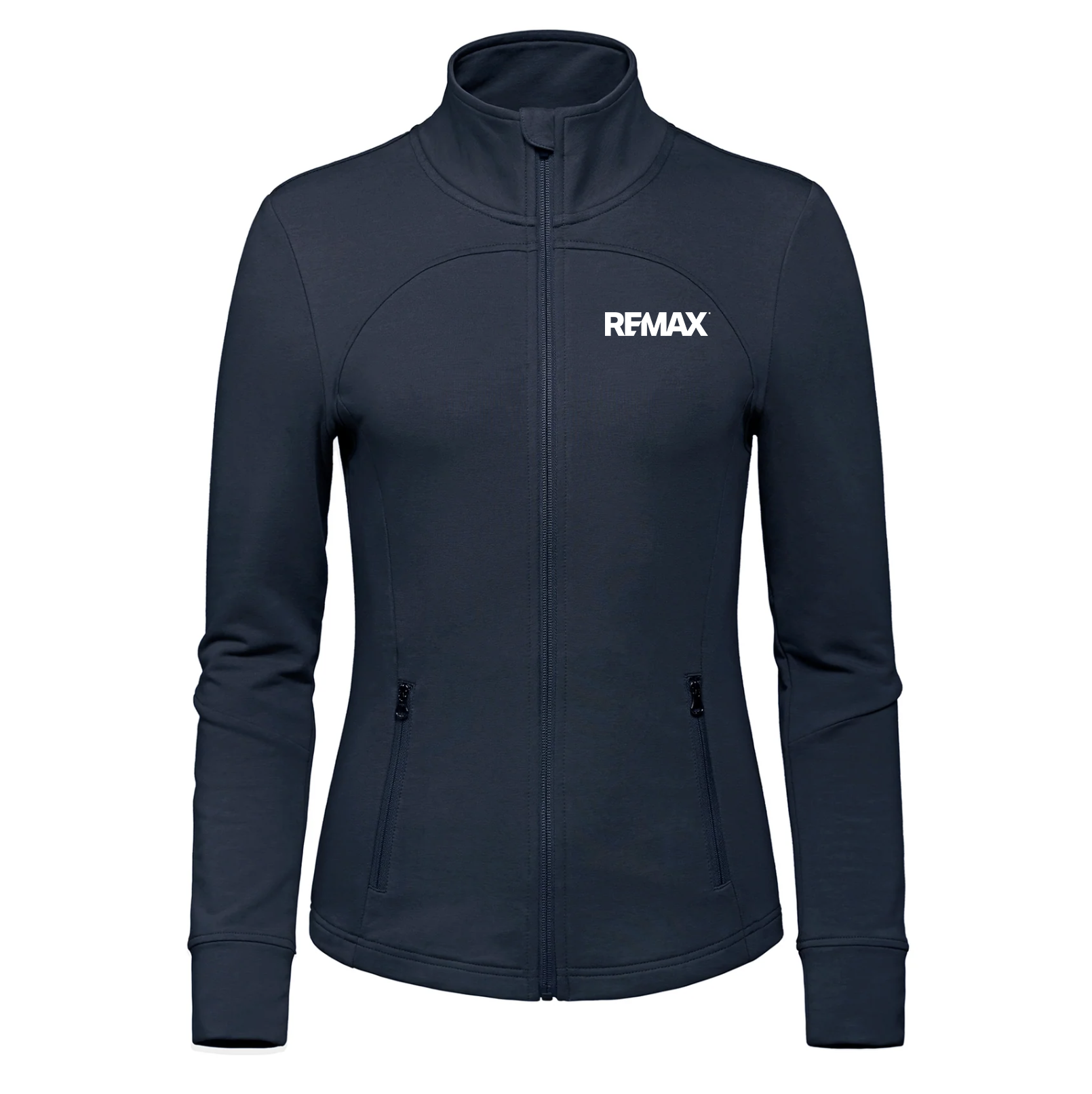 Black jacket with REMAX logo on a white background