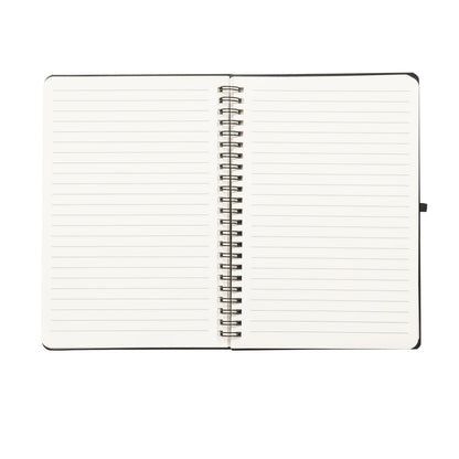 Journal pages in white with lines.