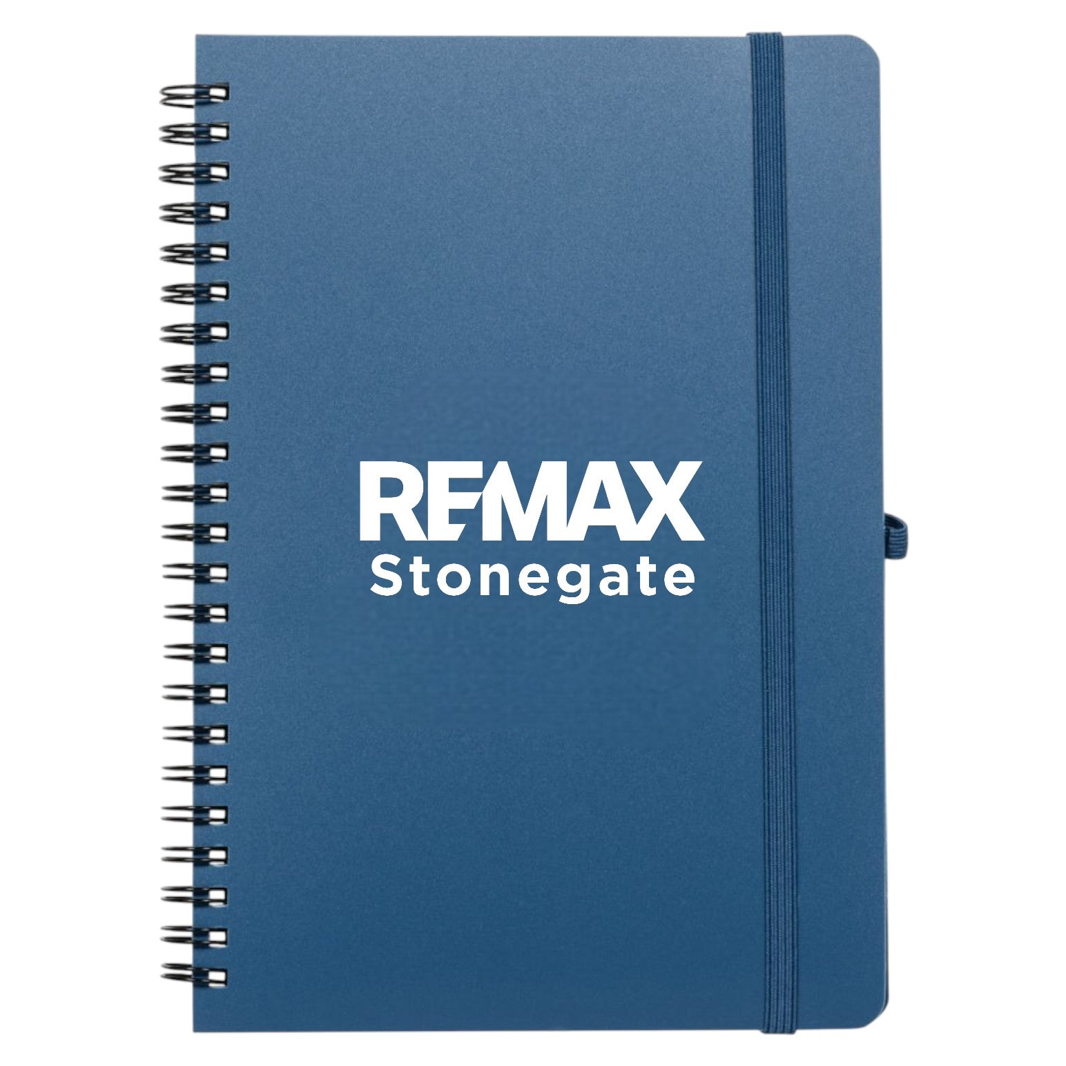 Blue journal with REMAX Stonegate logo