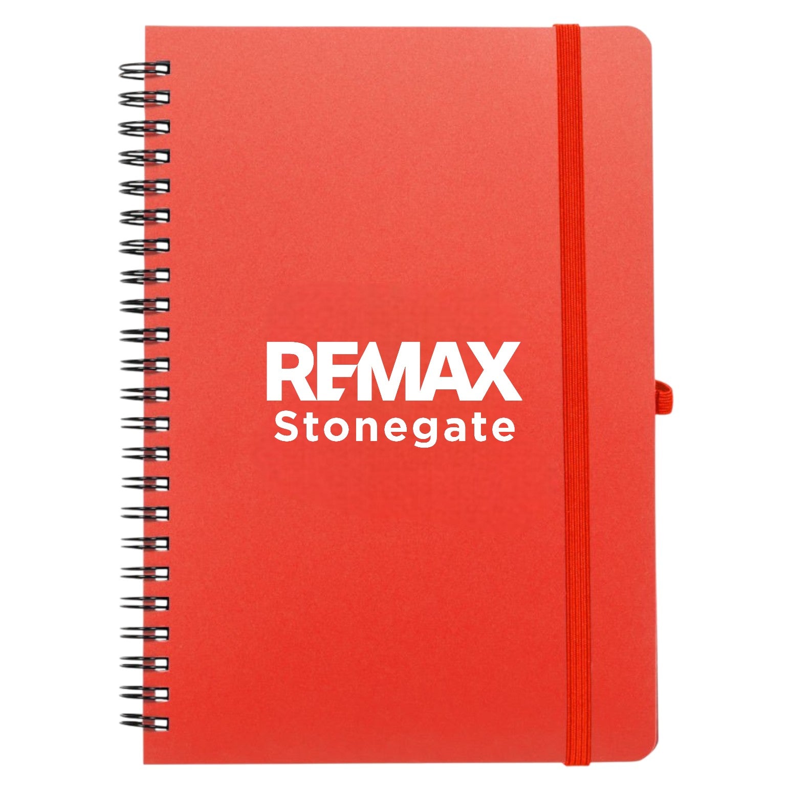 Red journal with REMAX Stonegate logo