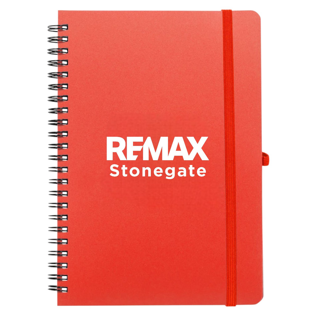 Red journal with REMAX Stonegate logo