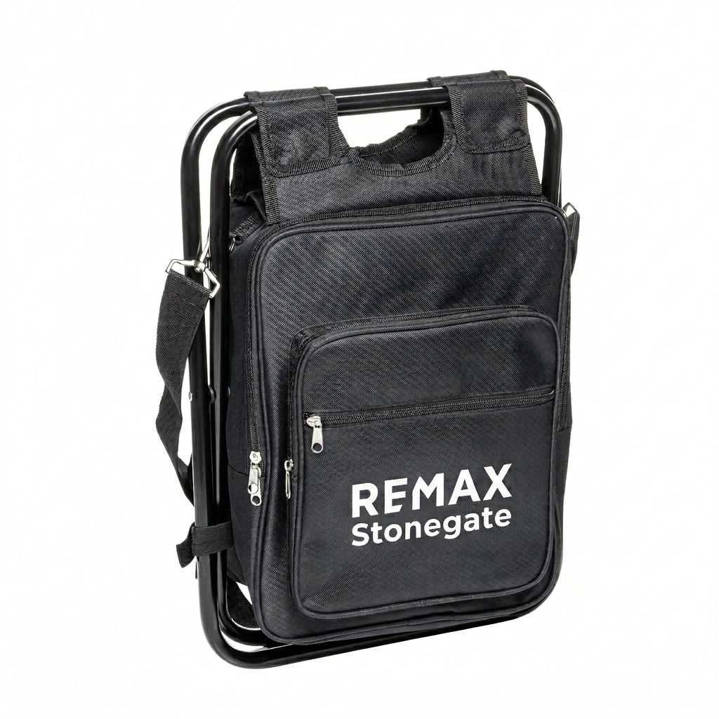 Black bag with REMAX Stonegate branding on a white background