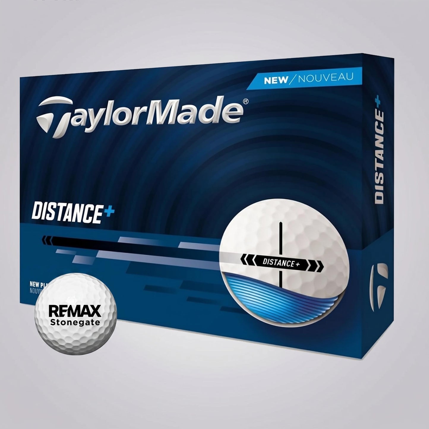 TaylorMade Distance+ Golf Balls - Custom Branded - Full Color Logo