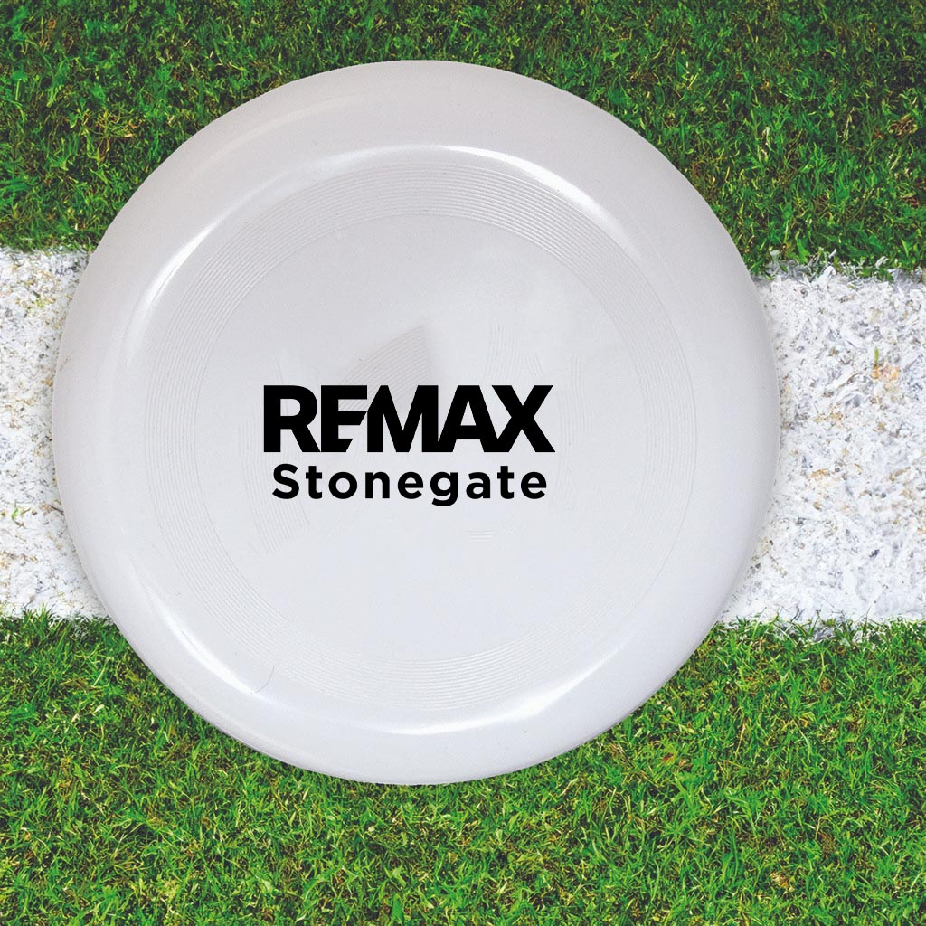 Plastic Flyer Frisbee - Custom Branded - One Color Logo
