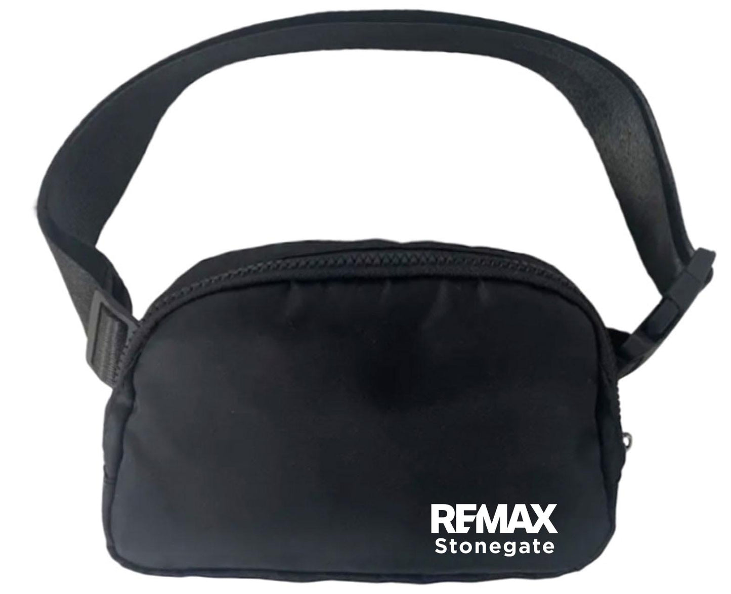 Black bag with 'REMAX Stonegate' branding on a white background