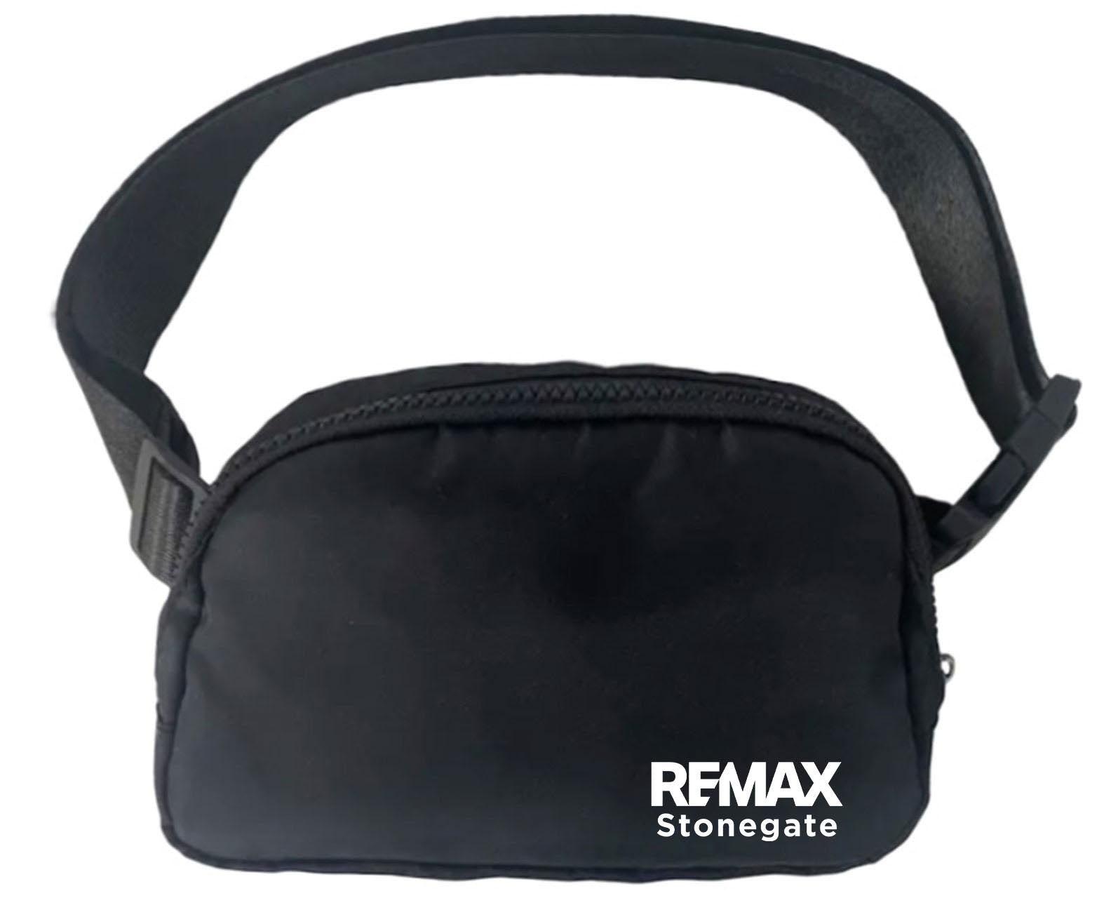 Black bag with 'REMAX Stonegate' branding on a white background