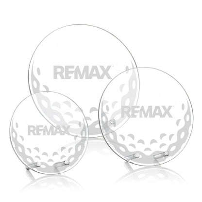 Three transparent circular objects with 'REMAX' branding on a white background
