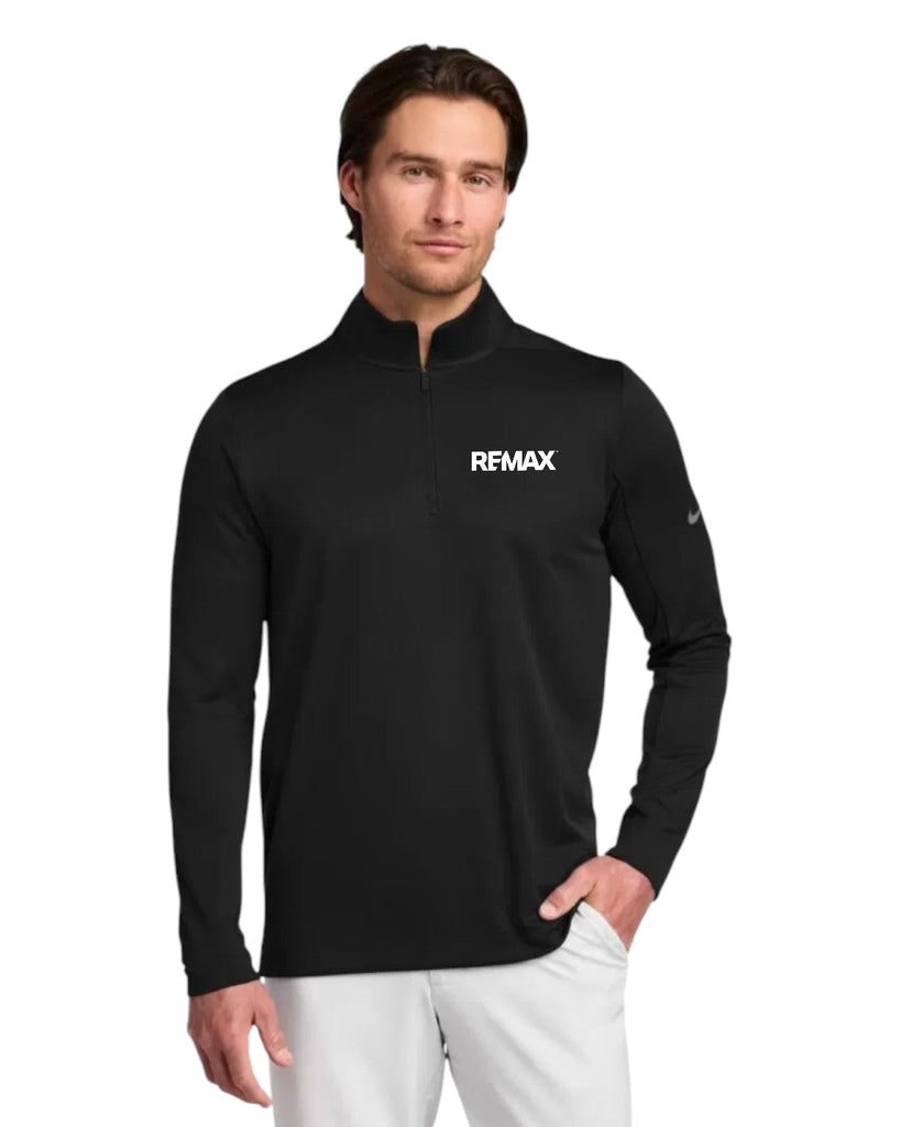 NIKE DRY 1/2 ZIP COVER UP PULLOVER in black