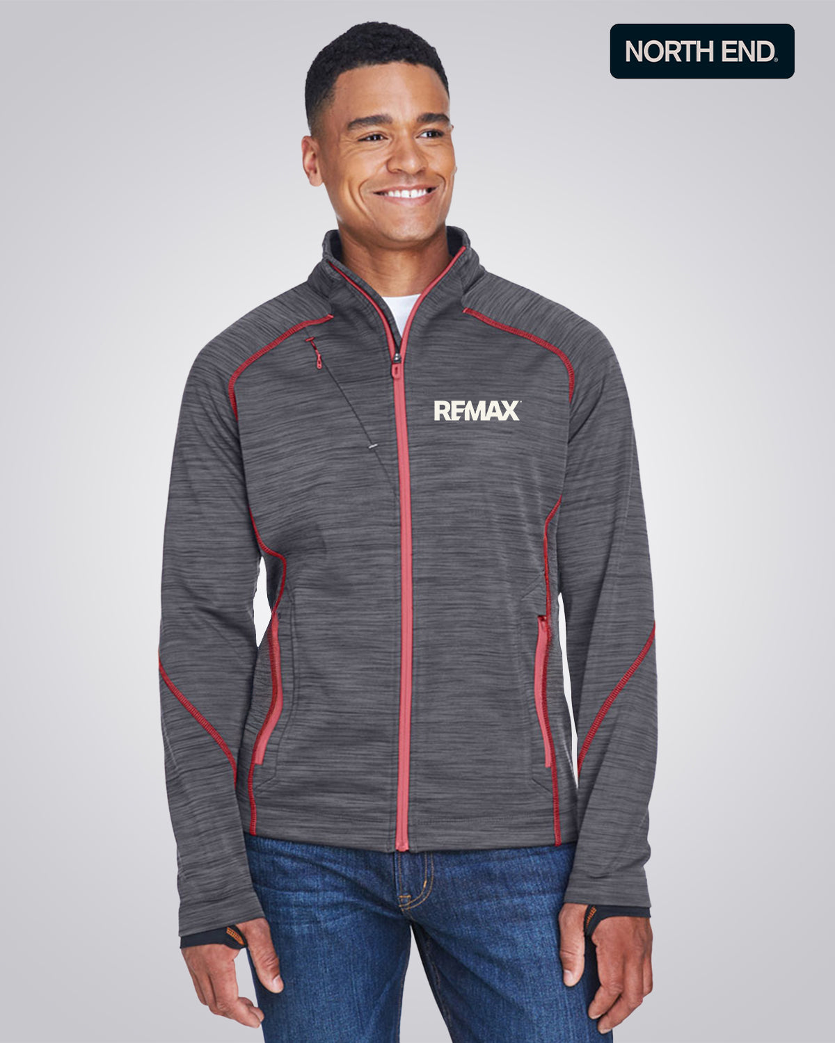 Men's Melange Bonded Fleece Jackets - REMAX Brand Refresh
