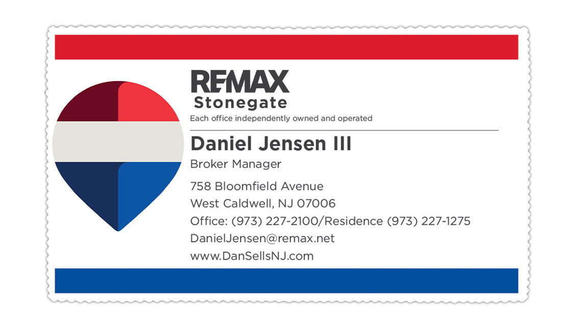REMAX Stonegate business card with contact information