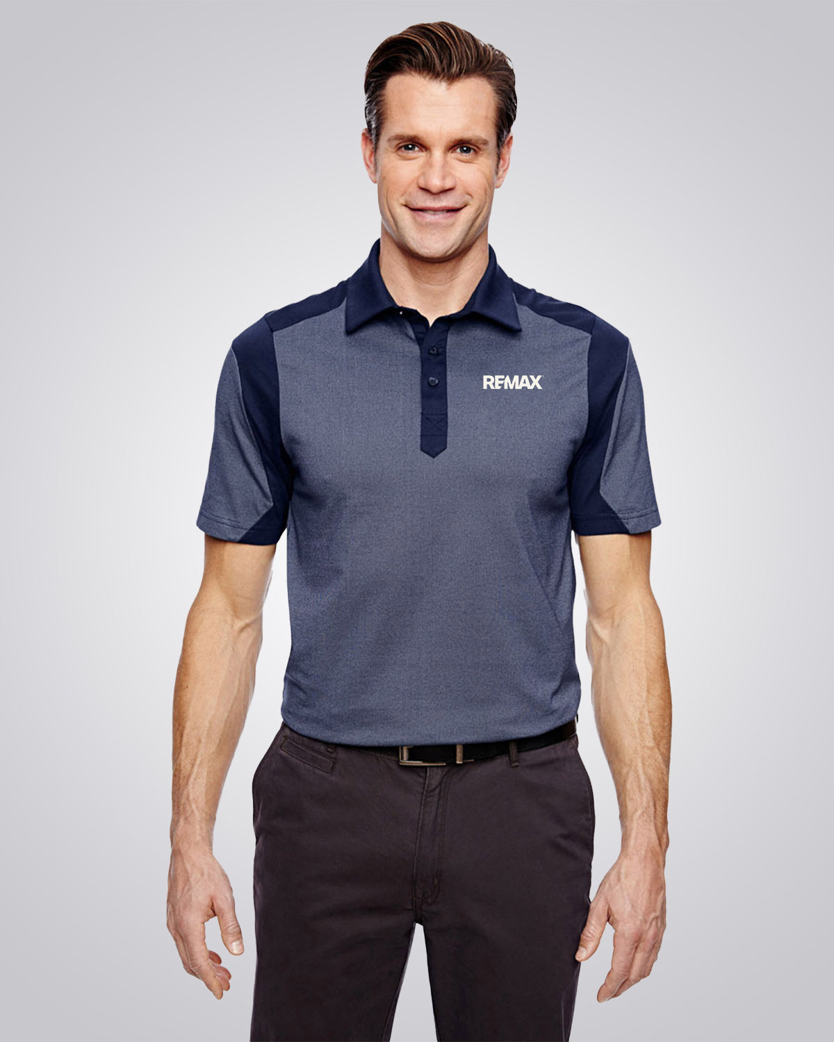 Men's Merge Cotton Blend Mélange Polo - REMAX Brand Refresh