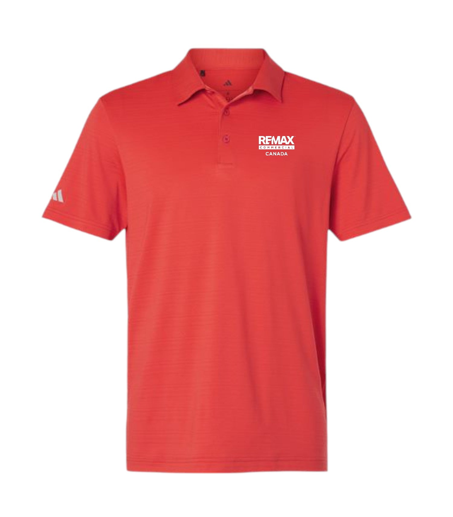A red short-sleeve polo shirt with a white REMAX REPAIRS logo on the left chest and a white logo on the right sleeve, shown on a plain white background.