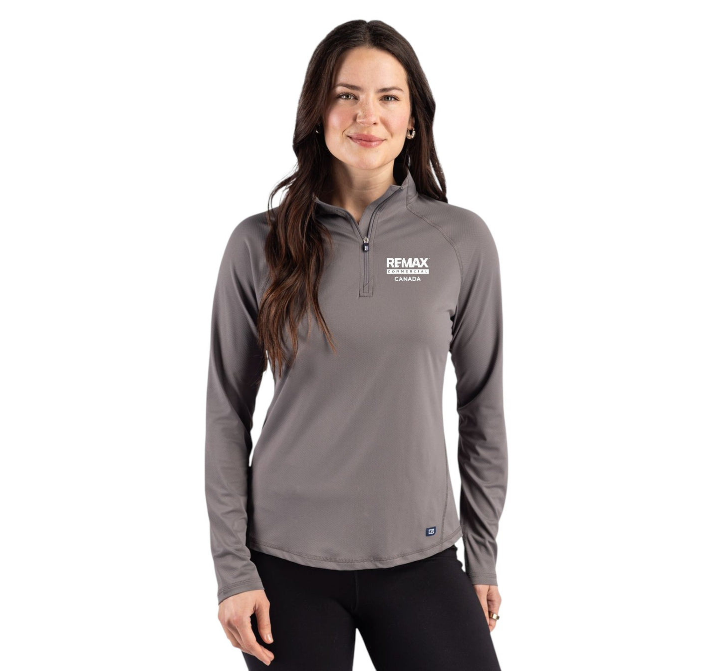 Cutter & BuckProspect Recycled Featherlight Stretch Womens Quarter Zip - Embroidered