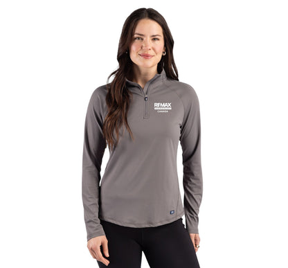 Cutter & BuckProspect Recycled Featherlight Stretch Womens Quarter Zip - Embroidered
