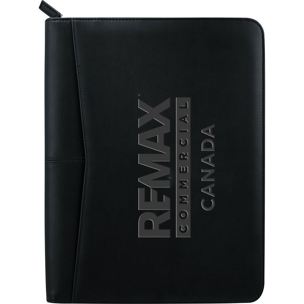 Zippered Black Padfolio