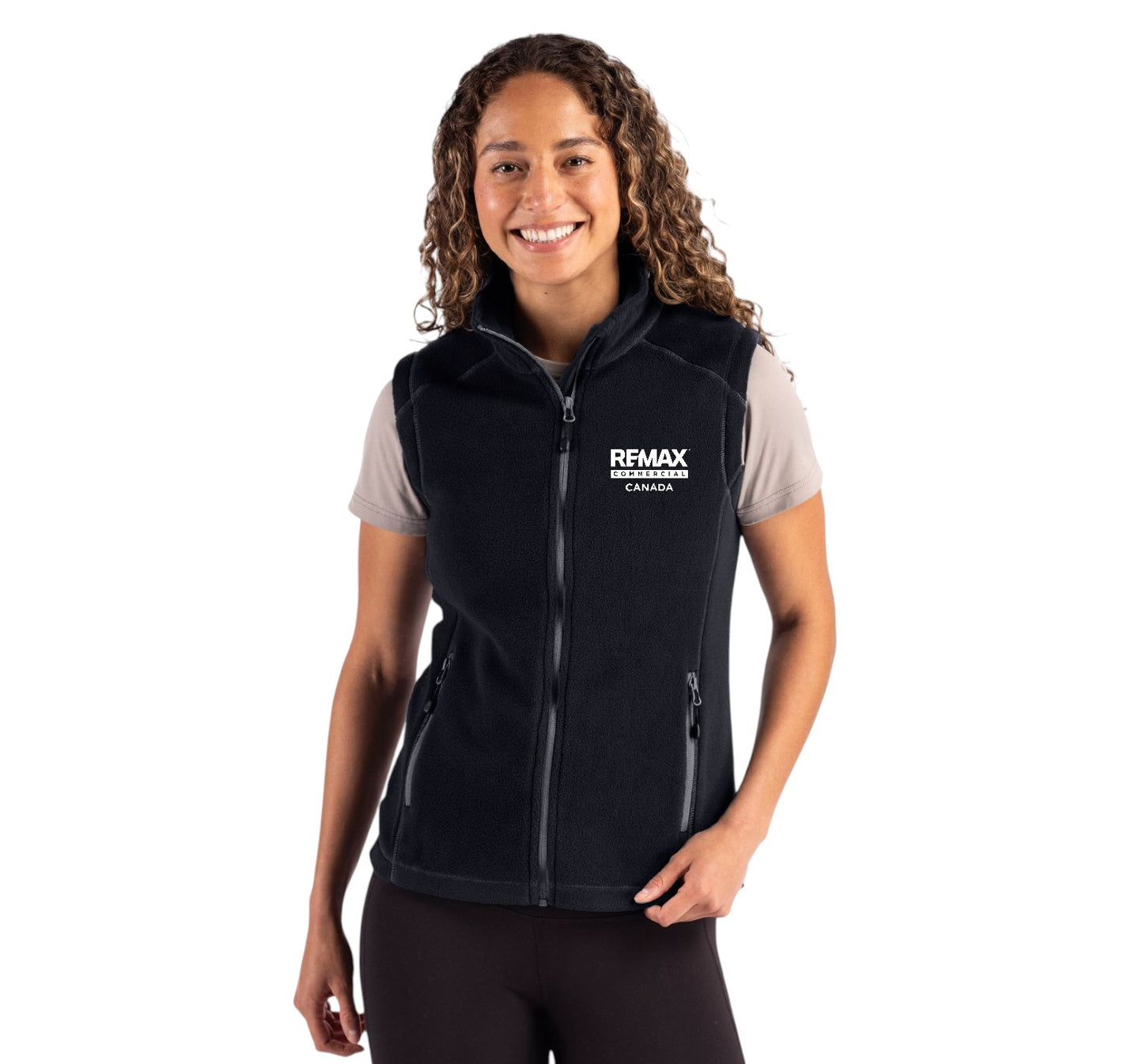 Clique Powder Recycled Fleece Womens Full Zip Vest - Embroidered