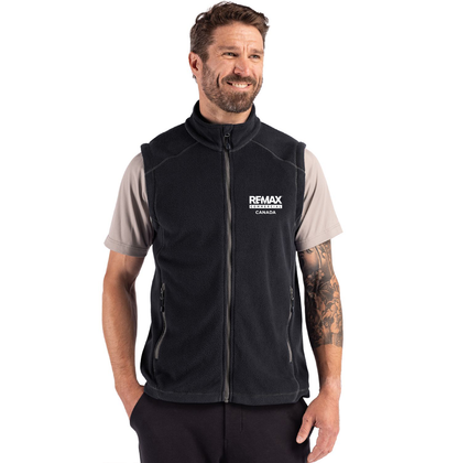 Clique Powder Recycled Fleece Mens Full Zip Vest - Embroidered - Embroidered
