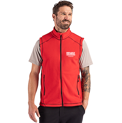 Clique Powder Recycled Fleece Mens Full Zip Vest - Embroidered - Embroidered