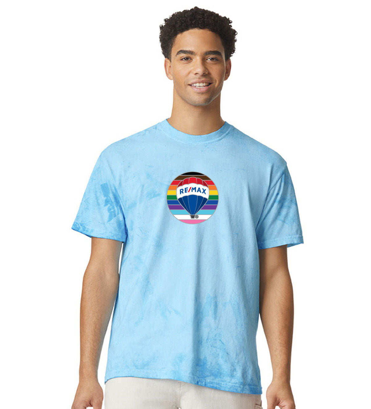 Adult Heavyweight Colour Blast T-Shirt - RE/MAX Pride