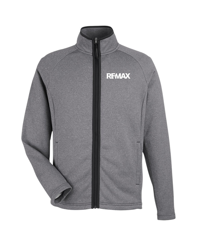 Brand Refresh Men's Venture Heathered Stripe Full-Zip - Embroidered