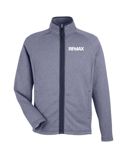 Brand Refresh Men's Venture Heathered Stripe Full-Zip - Embroidered