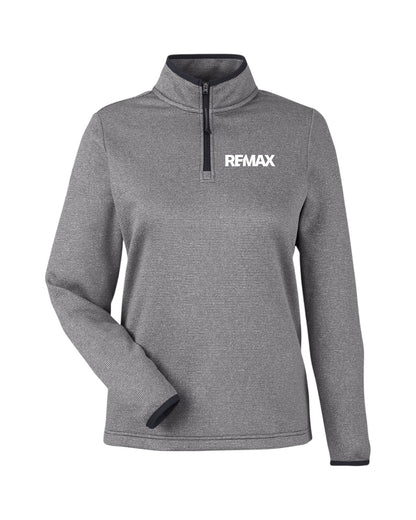 Gray pullover with 'REMAX' logo on a white background