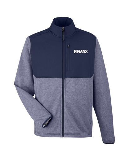 Brand Refresh Men's Venture Heathered Stripe Hybrid Jacket - Embroidered