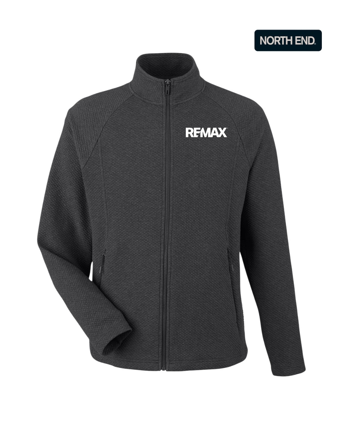 Brand Refresh North End Men's Spirit Textured Full-Zip Jacket - Embroidered